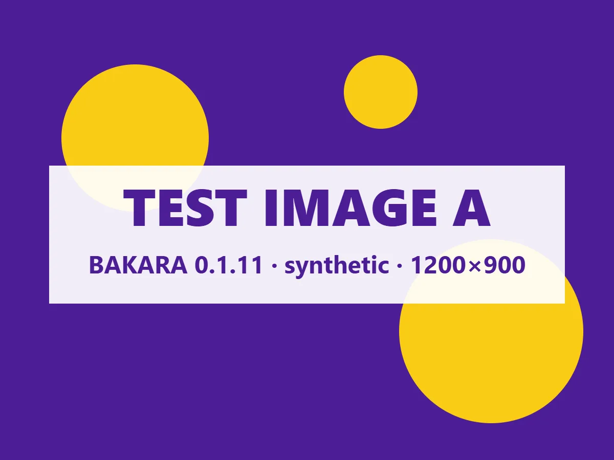 מודעת בדיקה ל-BAKARA 0.1.11 — שתי תמונות